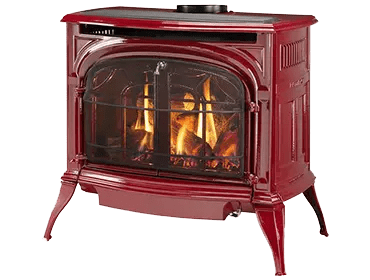 Stoves - Red gas stove against a white background